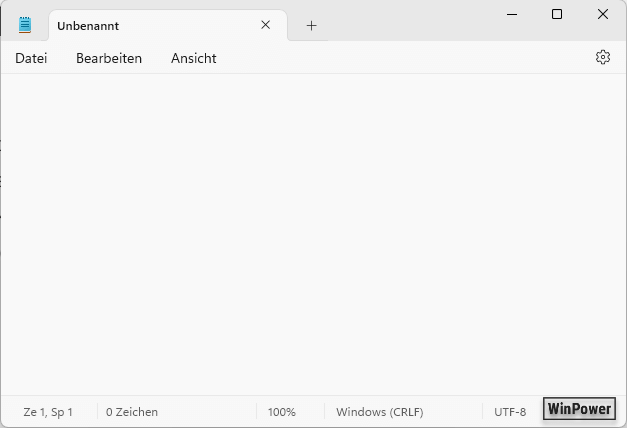 Windows 11 Editor immer mit leerer Seite öffnen und starten