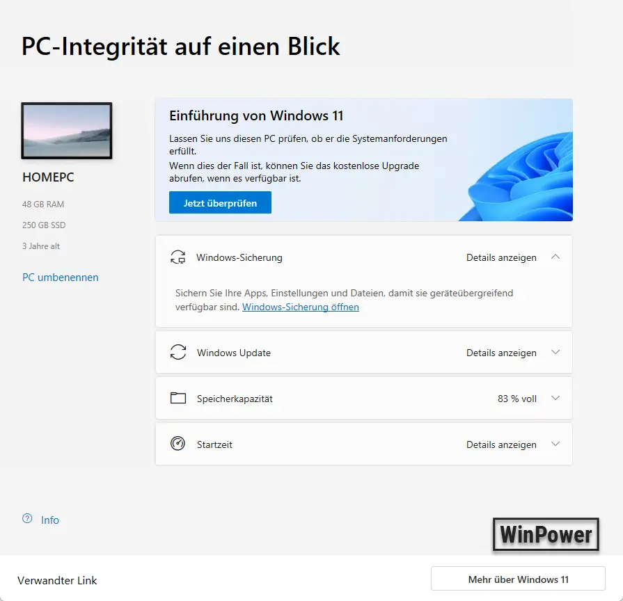 Pc Integritätsprüfung Windows 11