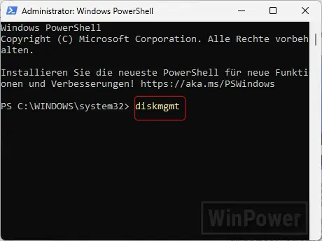 PowerShell diskmgmt
