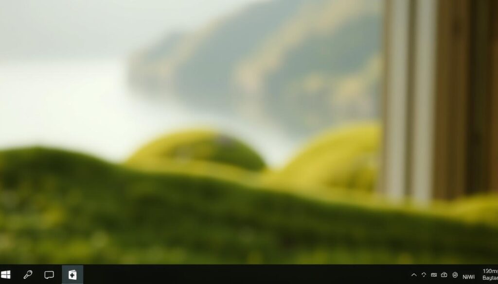 A Windows 11 taskbar in the foreground, with a focus on the restart icon. The taskbar should have a clean, minimal design with a soft, muted color palette. The background should depict a serene, blurred scene, conveying a sense of calm and efficiency. The lighting should be natural and diffused, creating a warm, inviting atmosphere. The camera angle should be slightly elevated, giving a clear view of the taskbar and its components. The overall mood should be one of simplicity, functionality, and ease of use, reflecting the A Windows 11 taskbar in the foreground, with a focus on the restart icon. The taskbar should have a clean, minimal design with a soft, muted color palette. The background should depict a serene, blurred scene, conveying a sense of calm and efficiency. The lighting should be natural and diffused, creating a warm, inviting atmosphere. The camera angle should be slightly elevated, giving a clear view of the taskbar and its components. The overall mood should be one of simplicity, functionality, and ease of use, reflecting the