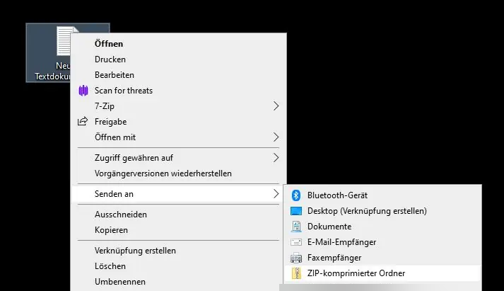 Komprimieren von Dateien und Ordner mit Windows 11 Bordmitteln