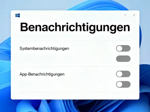 Benachrichtigungen in Windows 11 deaktivieren