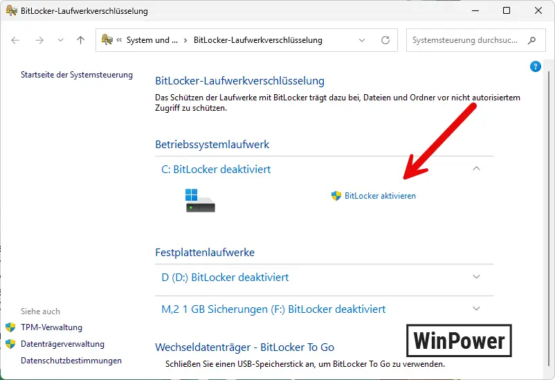 BitLocker aktivieren
