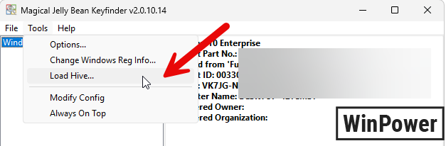 Windows Key von externer Festplatte auslesen