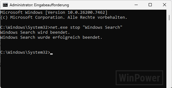 Windows Suche temporär deaktivieren - 100% Festplattenauslastung beheben