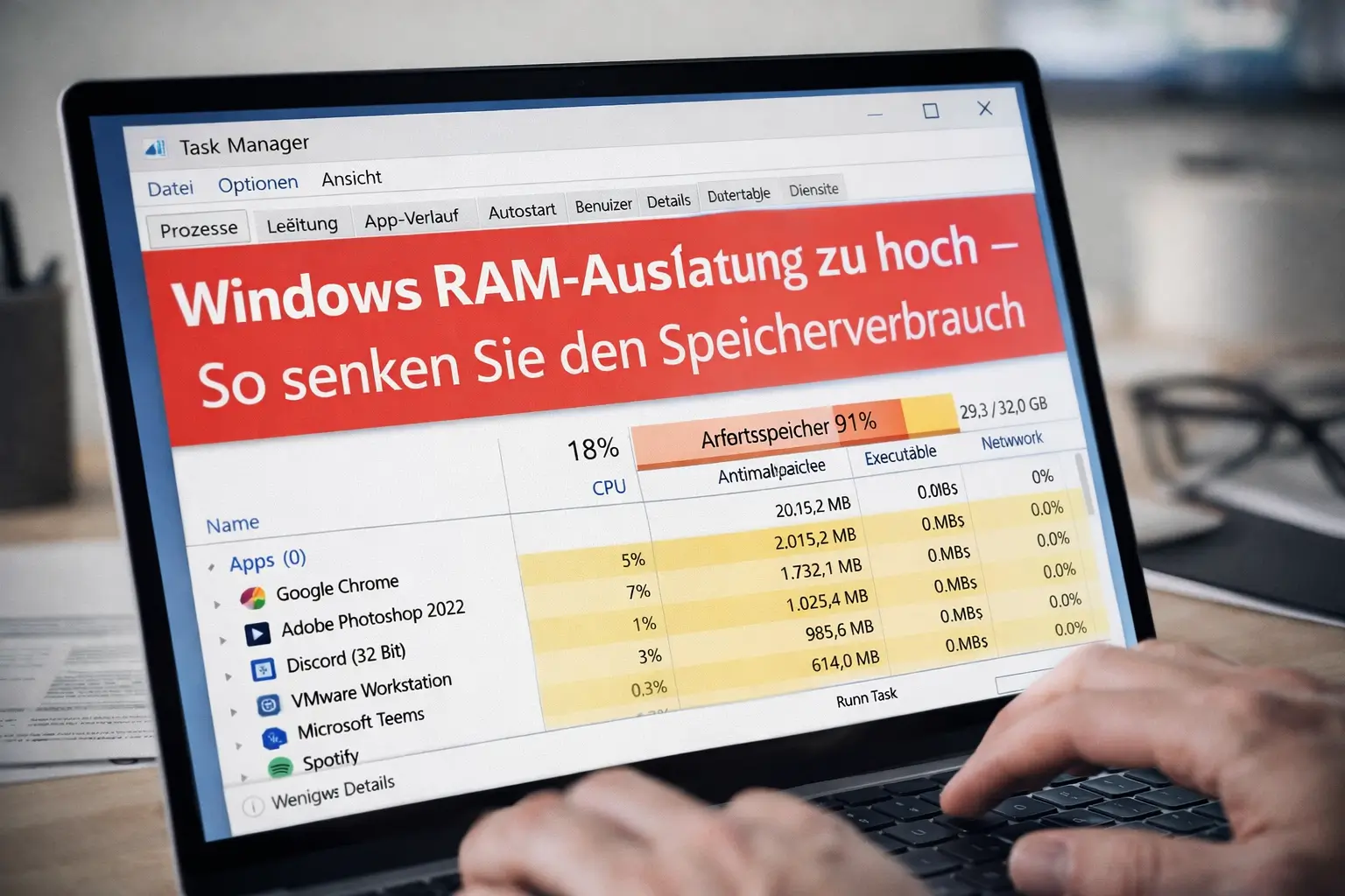 Windows 11 RAM Auslastung zu hoch 12 Sofort Tipps die garantiert helfen