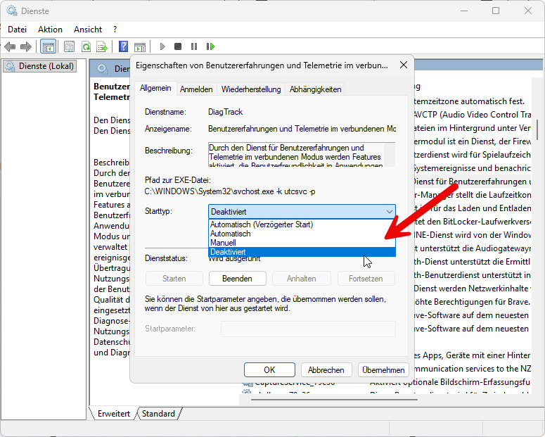 Benutzererfahrung und Telemetrie im verbundenen Modus