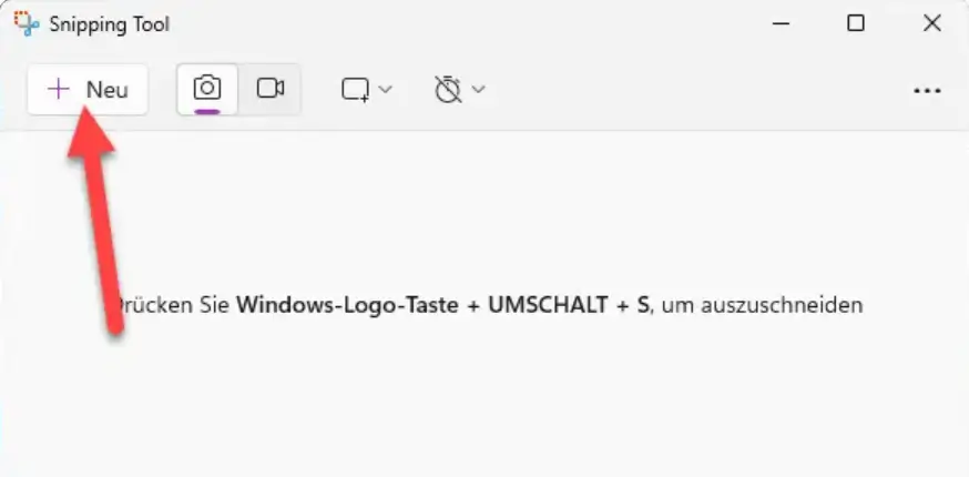 Snipping Tool im Videomodus zur Bildschirmaufnahme unter Windows 11
