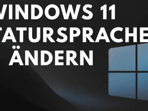 Windows 11 Tastatursprache ändern