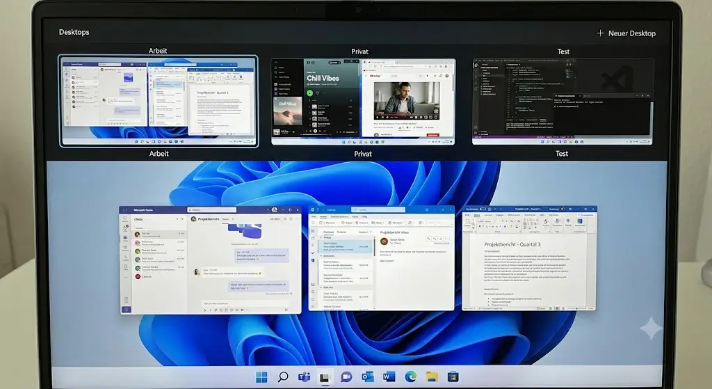 Windows 11 virtuelle Desktops