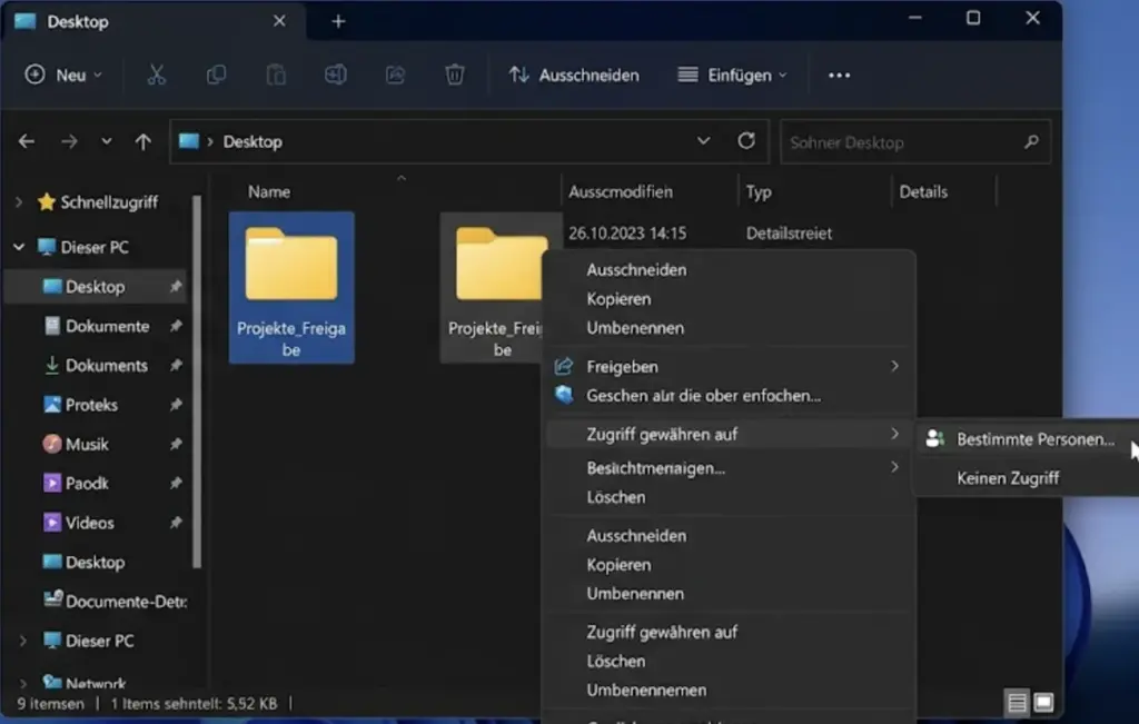 Windows 11 Ordner im Netzwerk freigeben