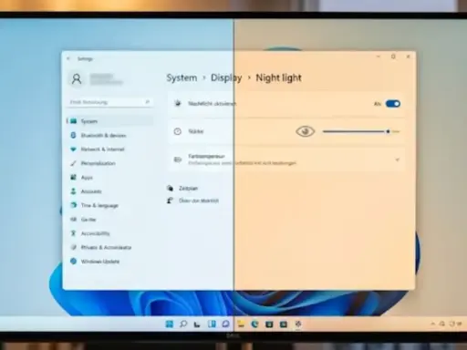 Windows Screen Tint aktivieren