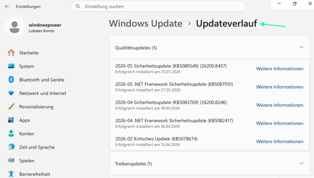 Windows 11 Update deinstallieren